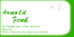 arnold fenk business card